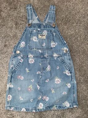 Oshkosh B’Gosh 3T floral overalls dress